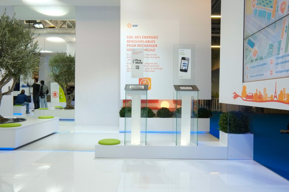 Conception stand EDF salon professionnel mondial auto